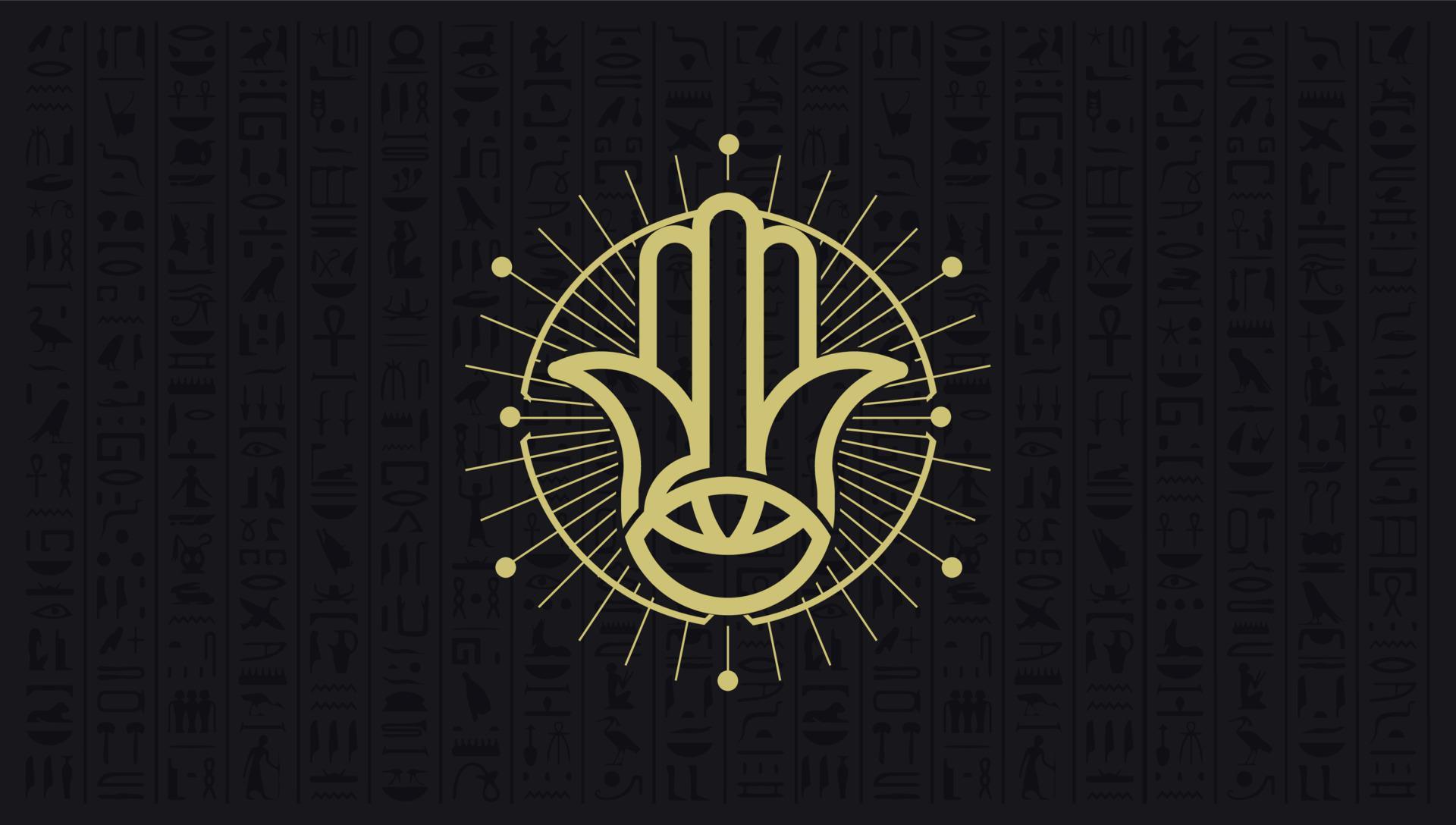 Traditional Hand eye symbol 5263828 Vector Art at Vecteezy