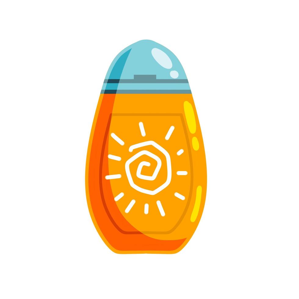 Sunscreen in bottle. Sun cream. vector