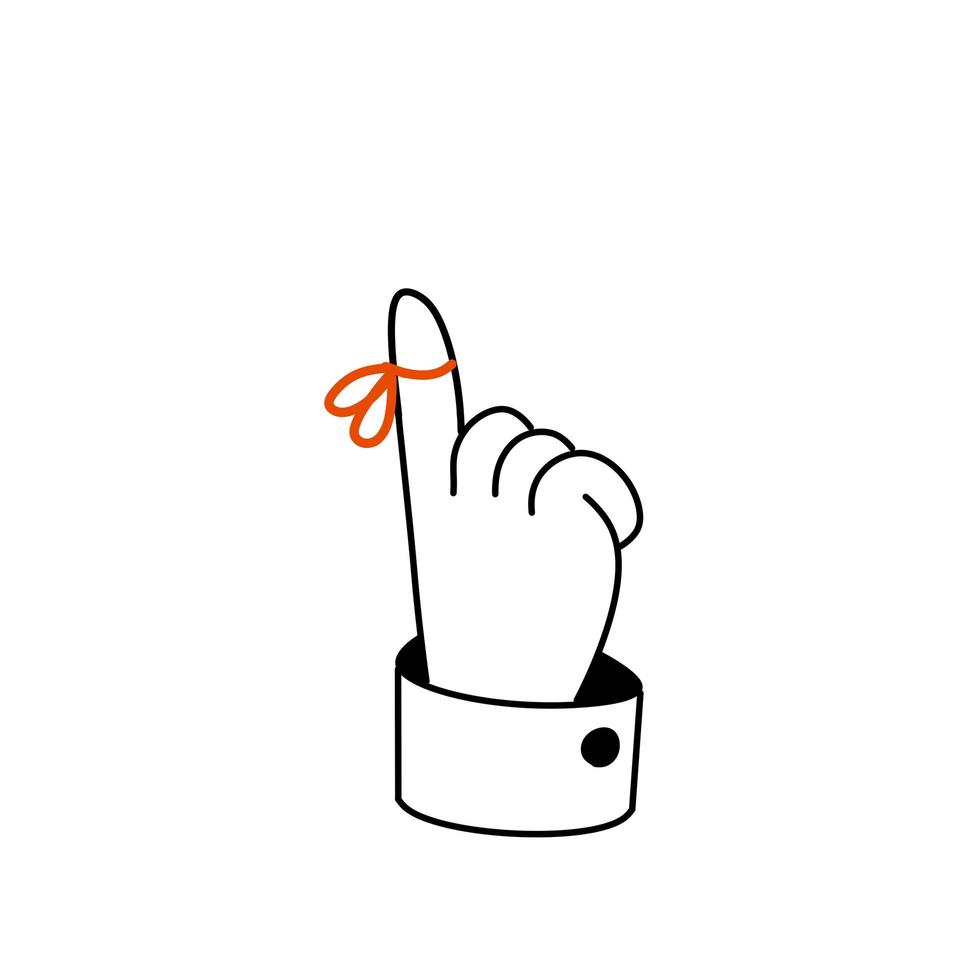 Reminder on finger. vector