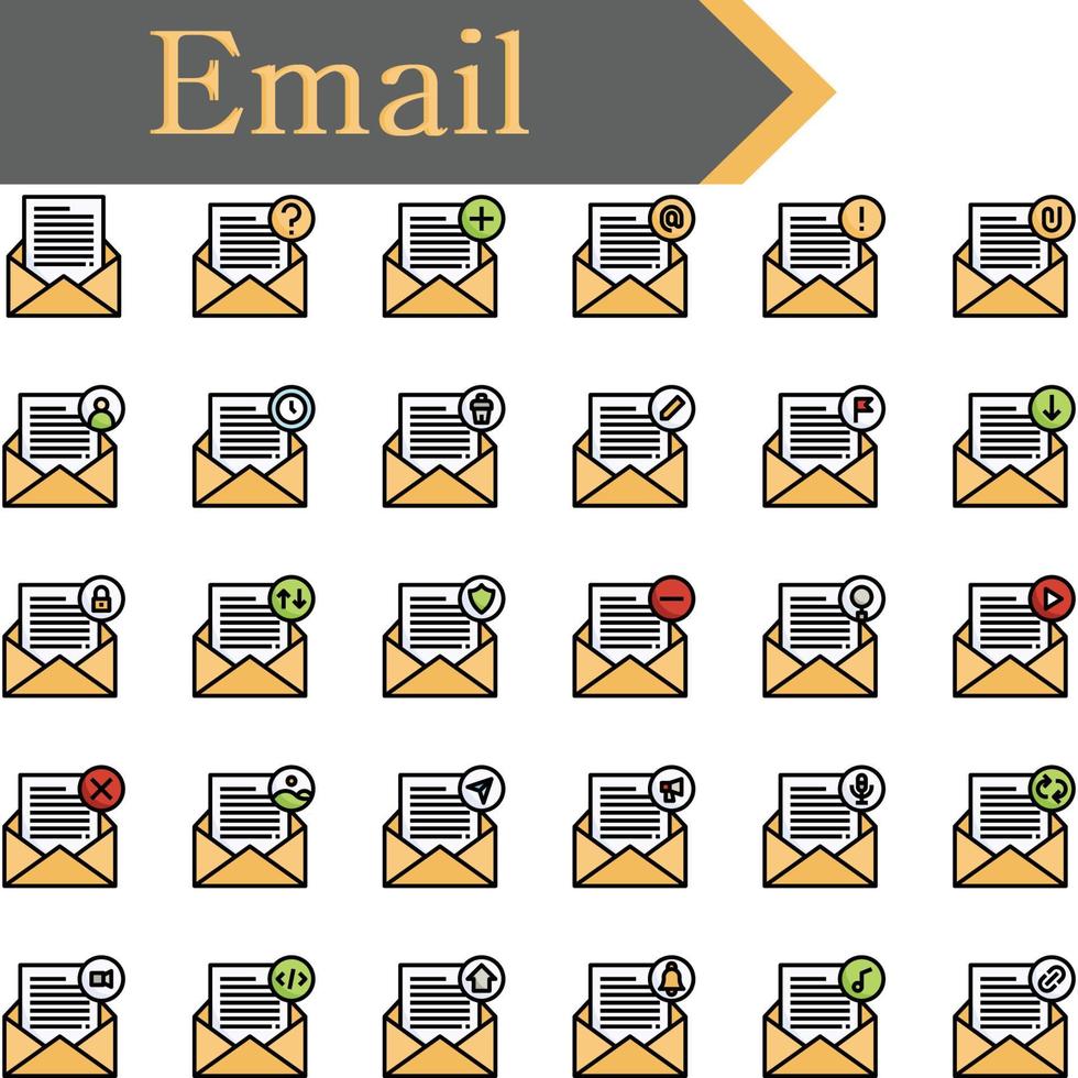 Email Icons Design vector