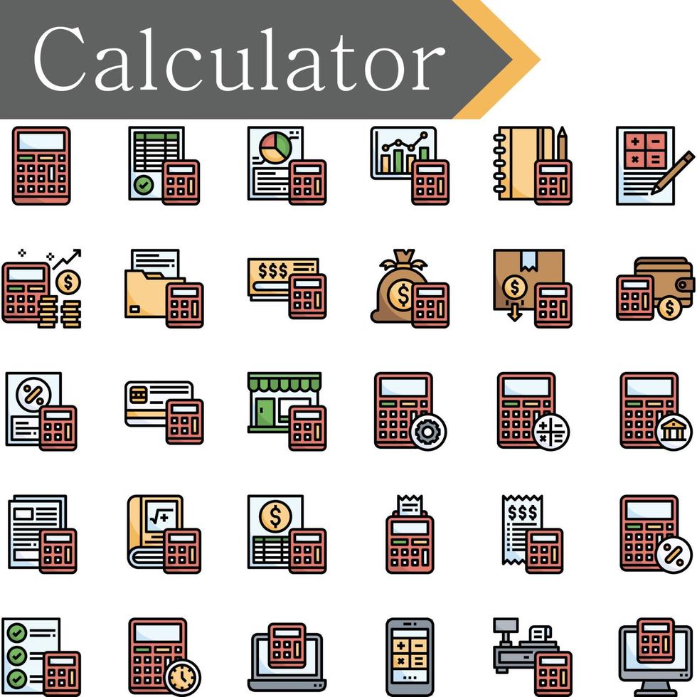 Calculator icons design vector