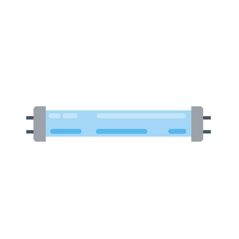 lámpara de descarga de gas. bombilla de luz azul. vector
