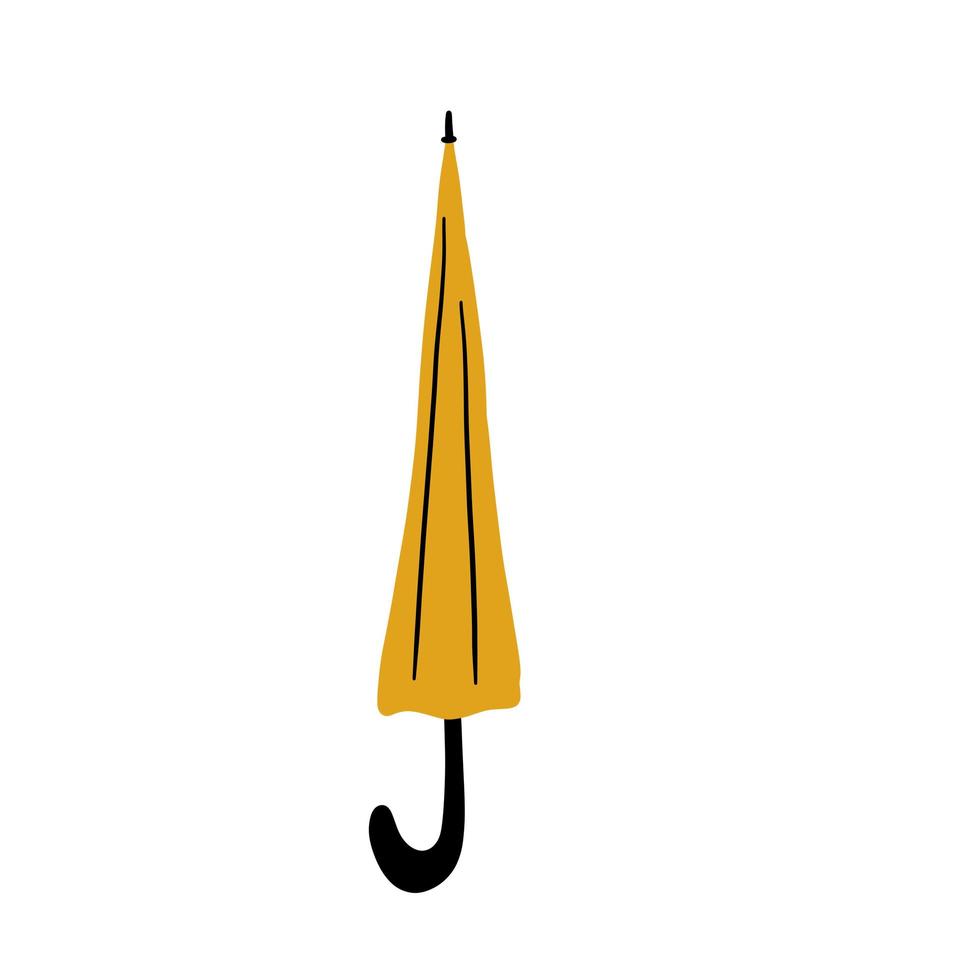 Closed yellow umbrella vector