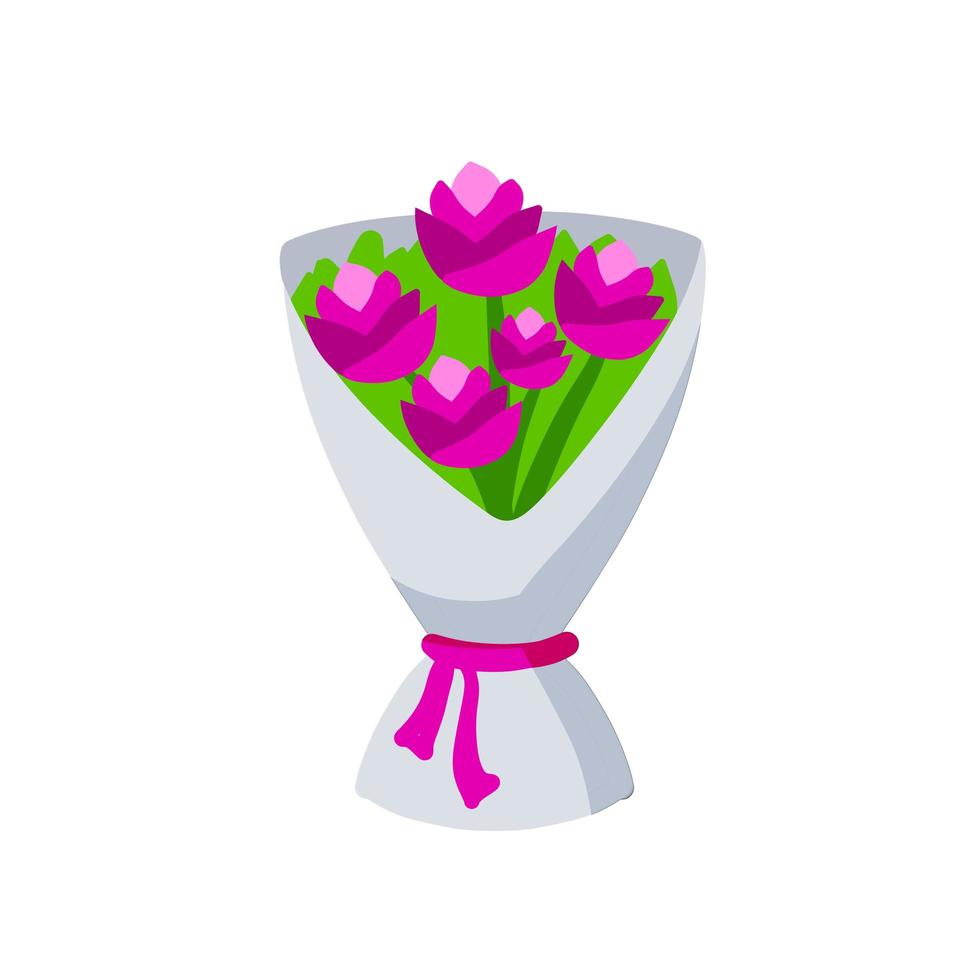 Bouquet of flowers. Wedding and holiday gift. vector