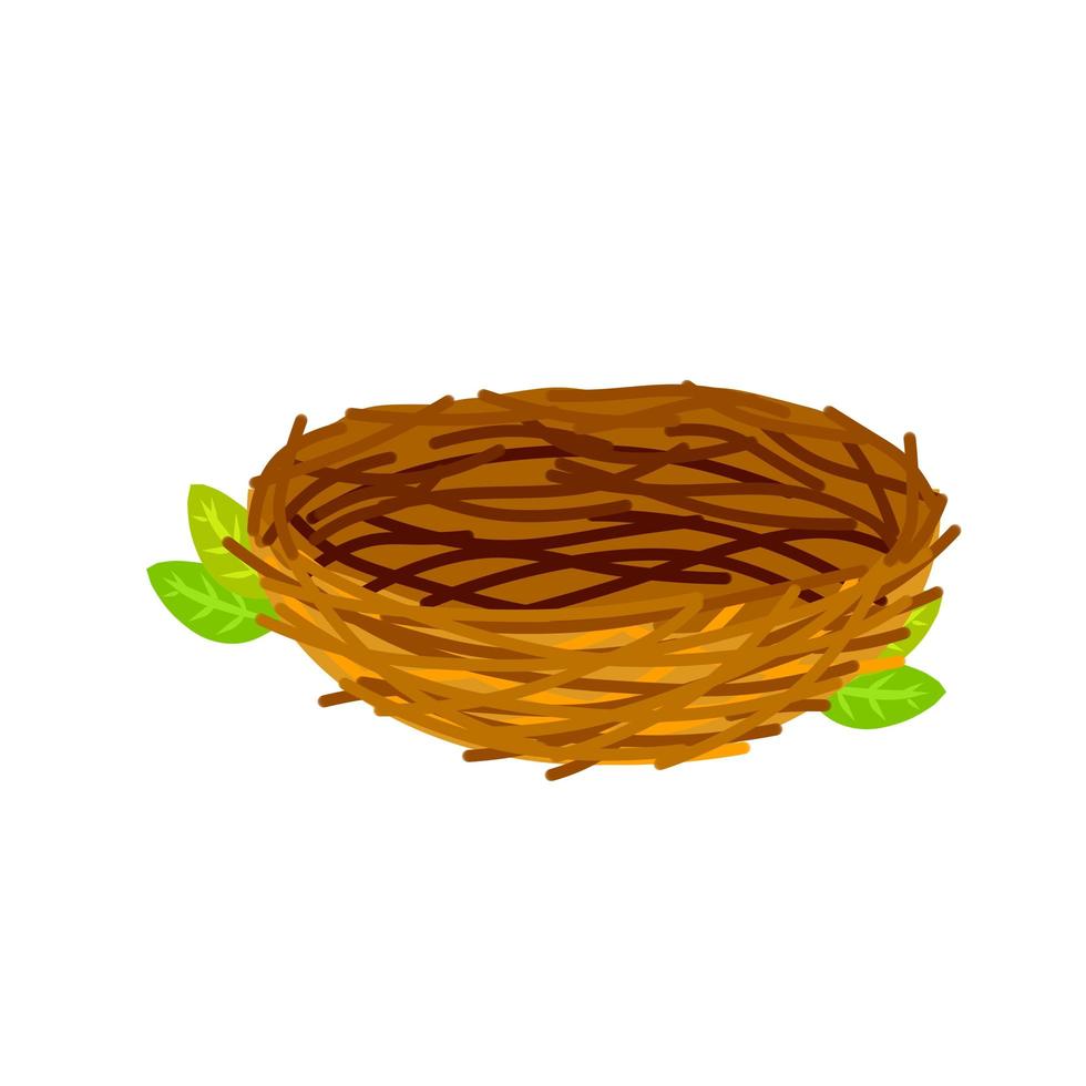 Bird nest. Element of forest. vector