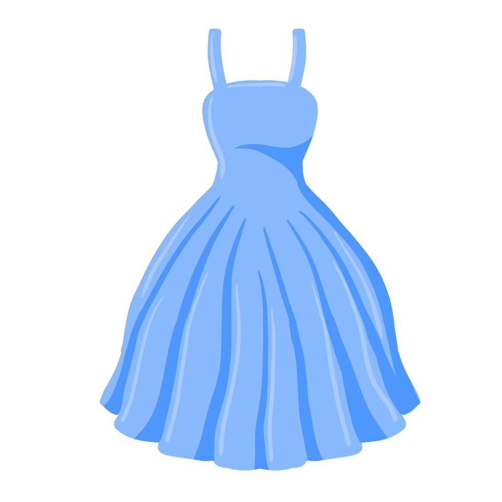 Ball gown. Women clothing. vector