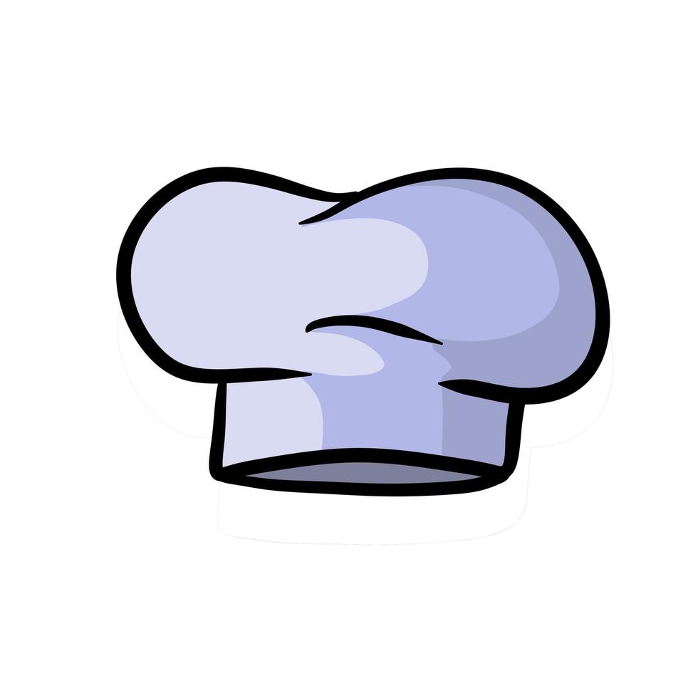 Chef hat. Cook white Clothes. Element of the restaurant vector