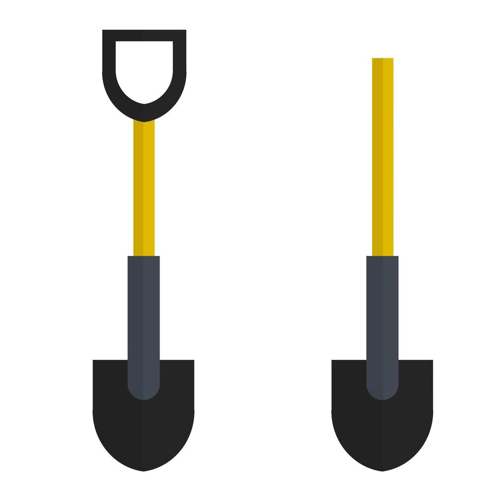 Set of shovel. Farm and construction equipment for digging the land. vector