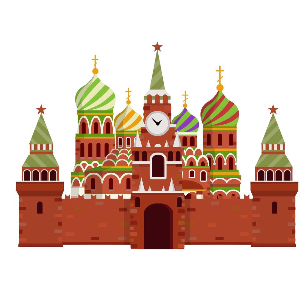 Orthodox Church. Eastern religious temple with bell tower. vector