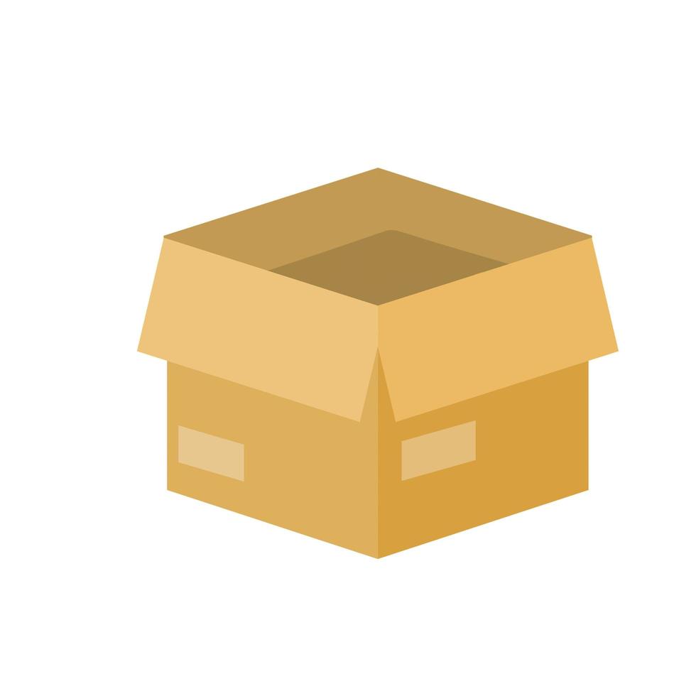 Open Box. Cardboard containers. vector