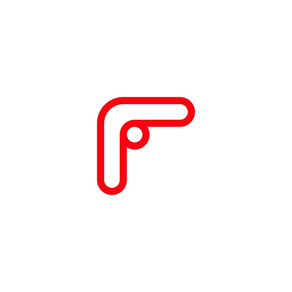 F Arrow simple tech Logo vector