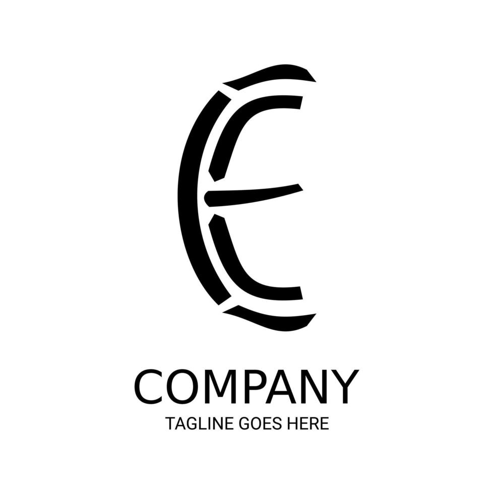 Unique letter E logo design. Perfect for t-shirts, etc. vector