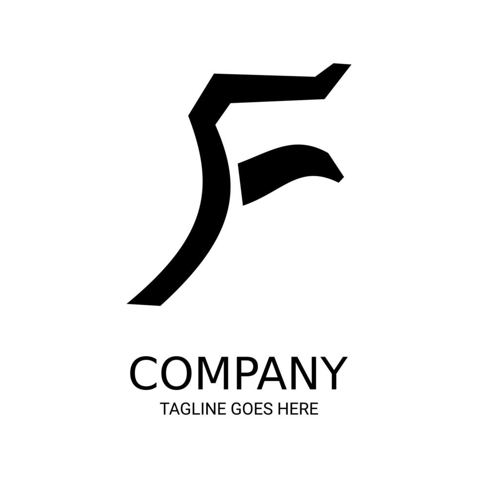 Simple letter F logo design. Perfect for t-shirts, etc. vector