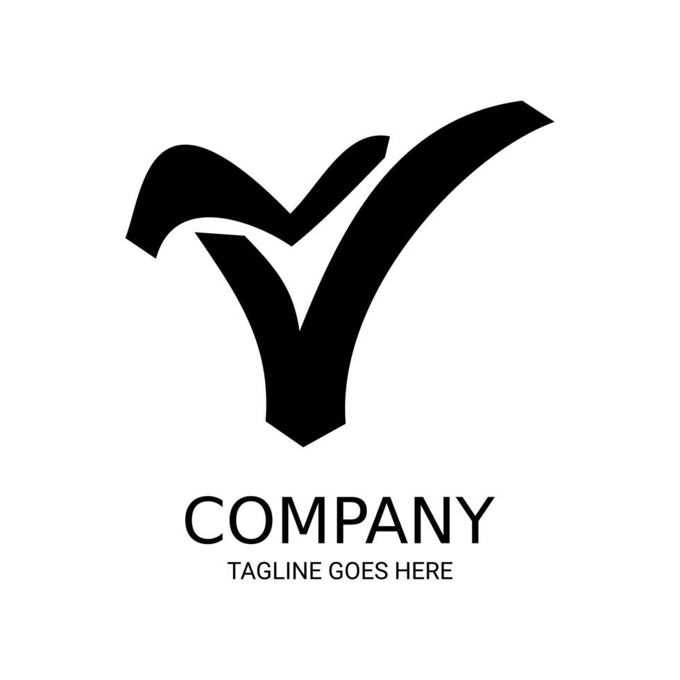 Unique letter V logo design. Perfect for t-shirts, etc. vector