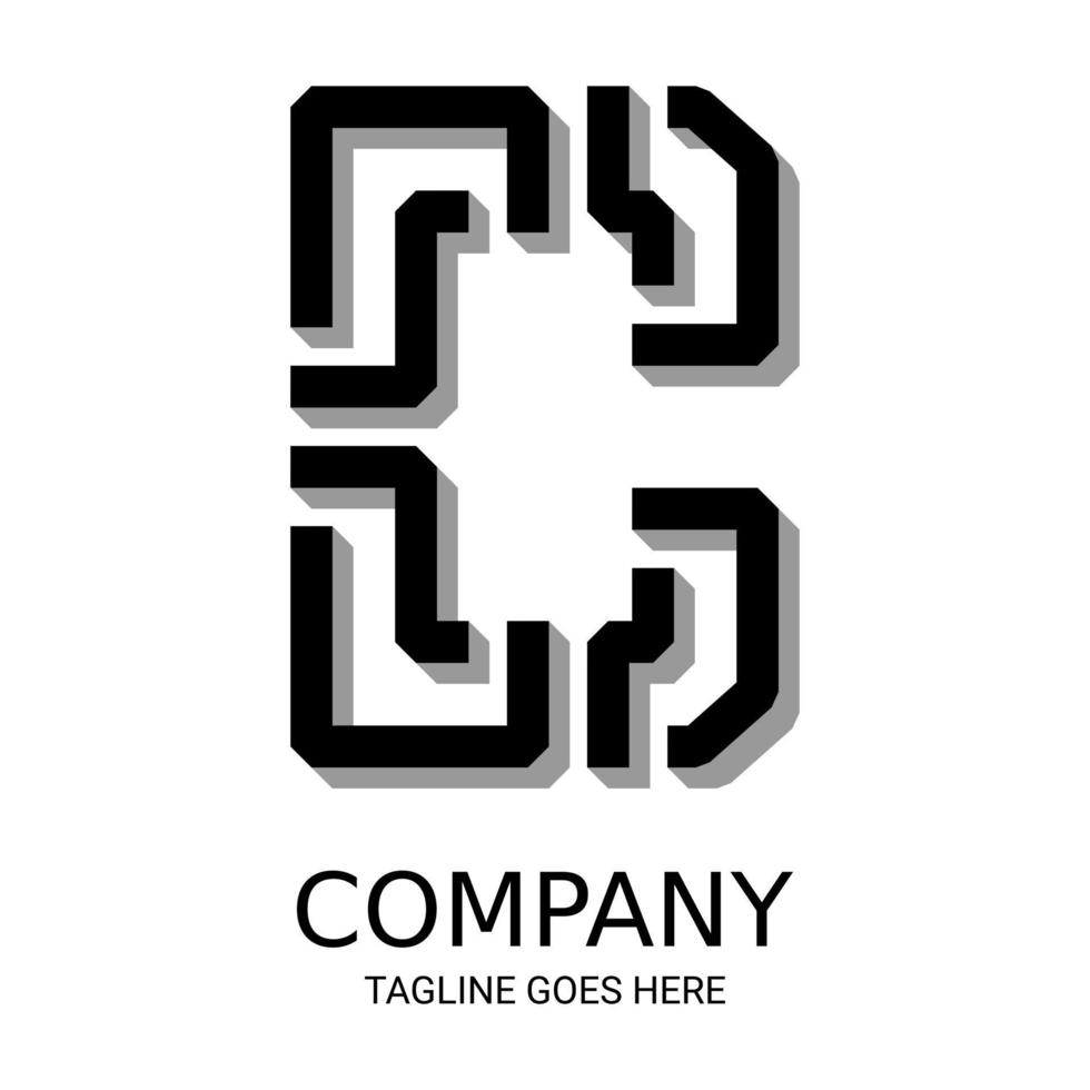 Unique, simple, and very cool 3D letter C logo design. Perfect for t-shirts and more. vector