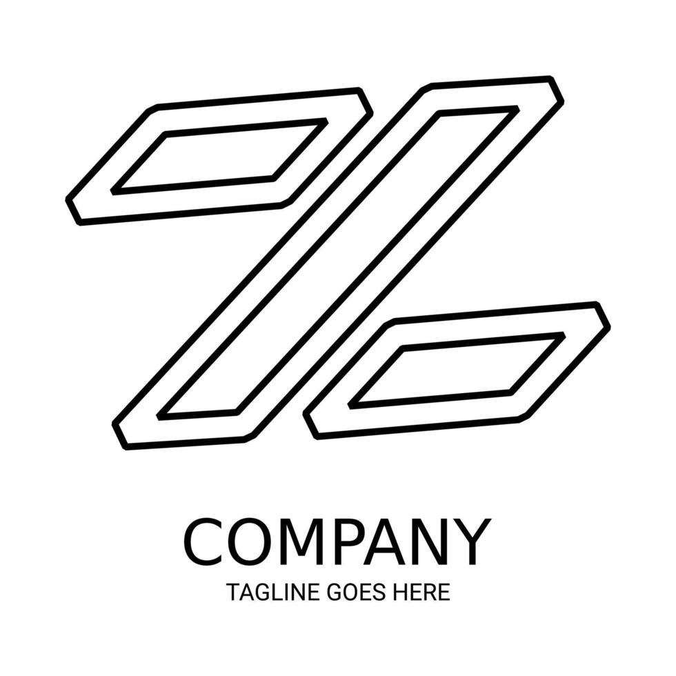 Simple line Z logo. Perfect for t-shirts and so on. vector
