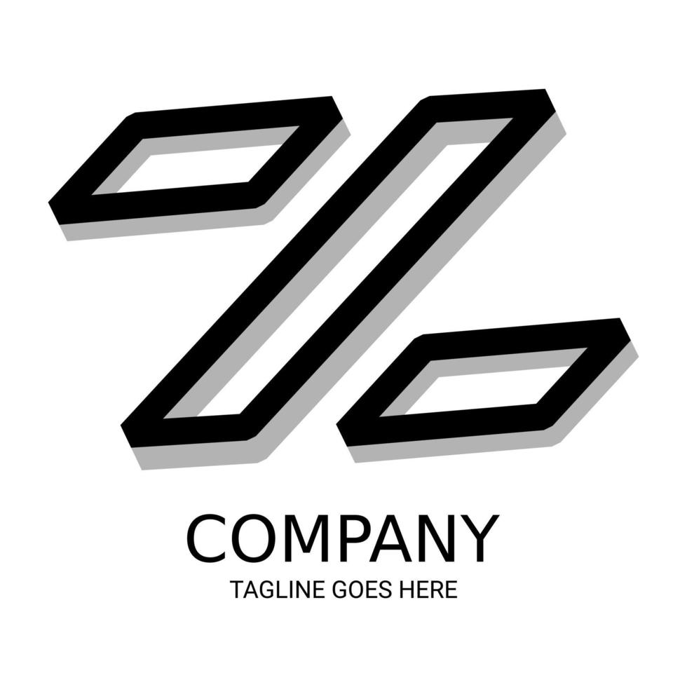 Unique, simple, and very cool 3D letter Z logo design. Perfect for t-shirts and more. vector