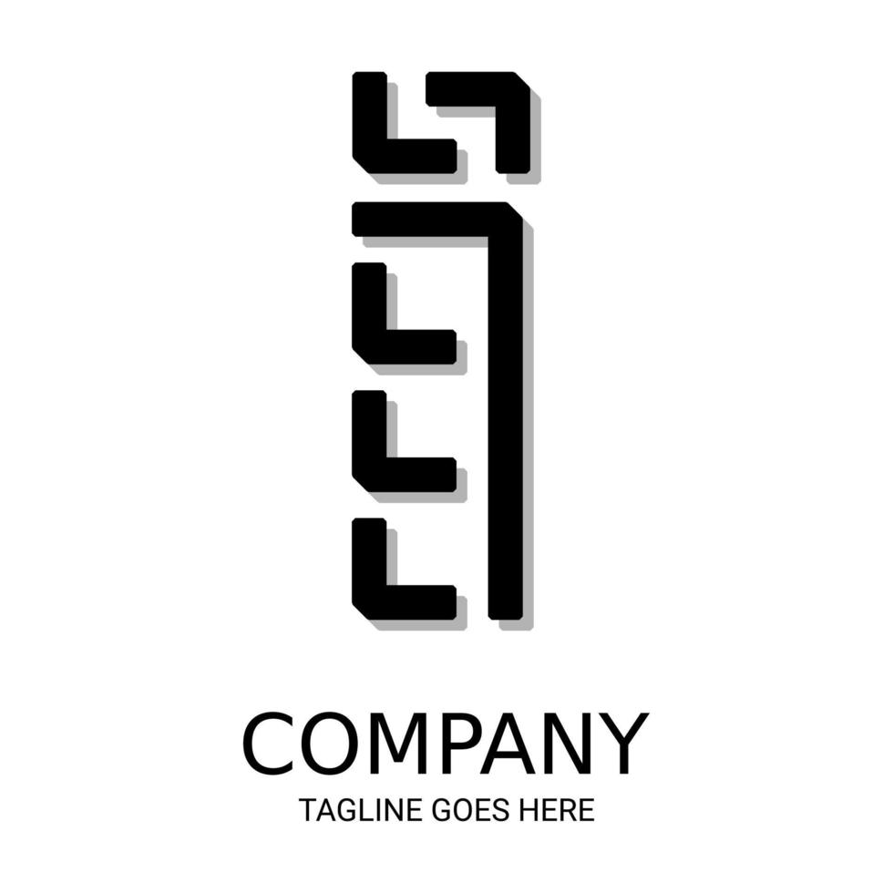 Unique, simple, and very cool 3D letter I logo design. Perfect for t-shirts and more. vector