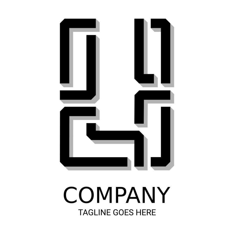 Unique, simple, and very cool 3D letter U logo design. Perfect for t-shirts and more. vector
