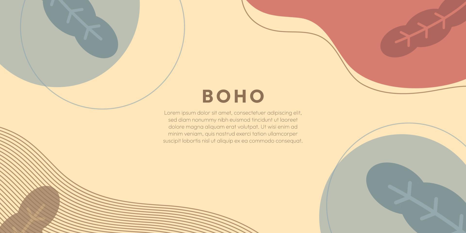 Minimalist Boho Style Background Vector Design