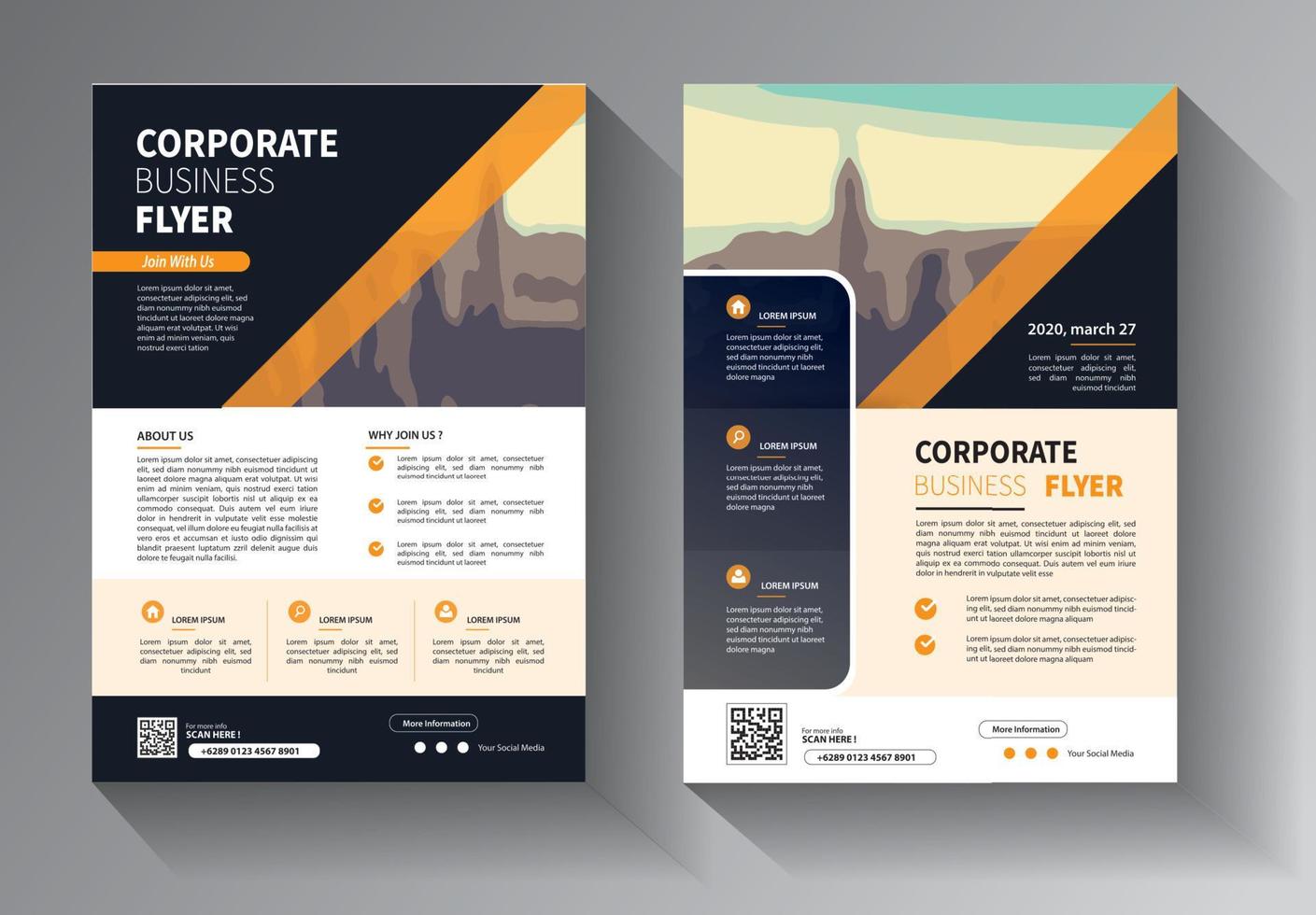 folleto folleto plantilla de negocio para el informe anual vector