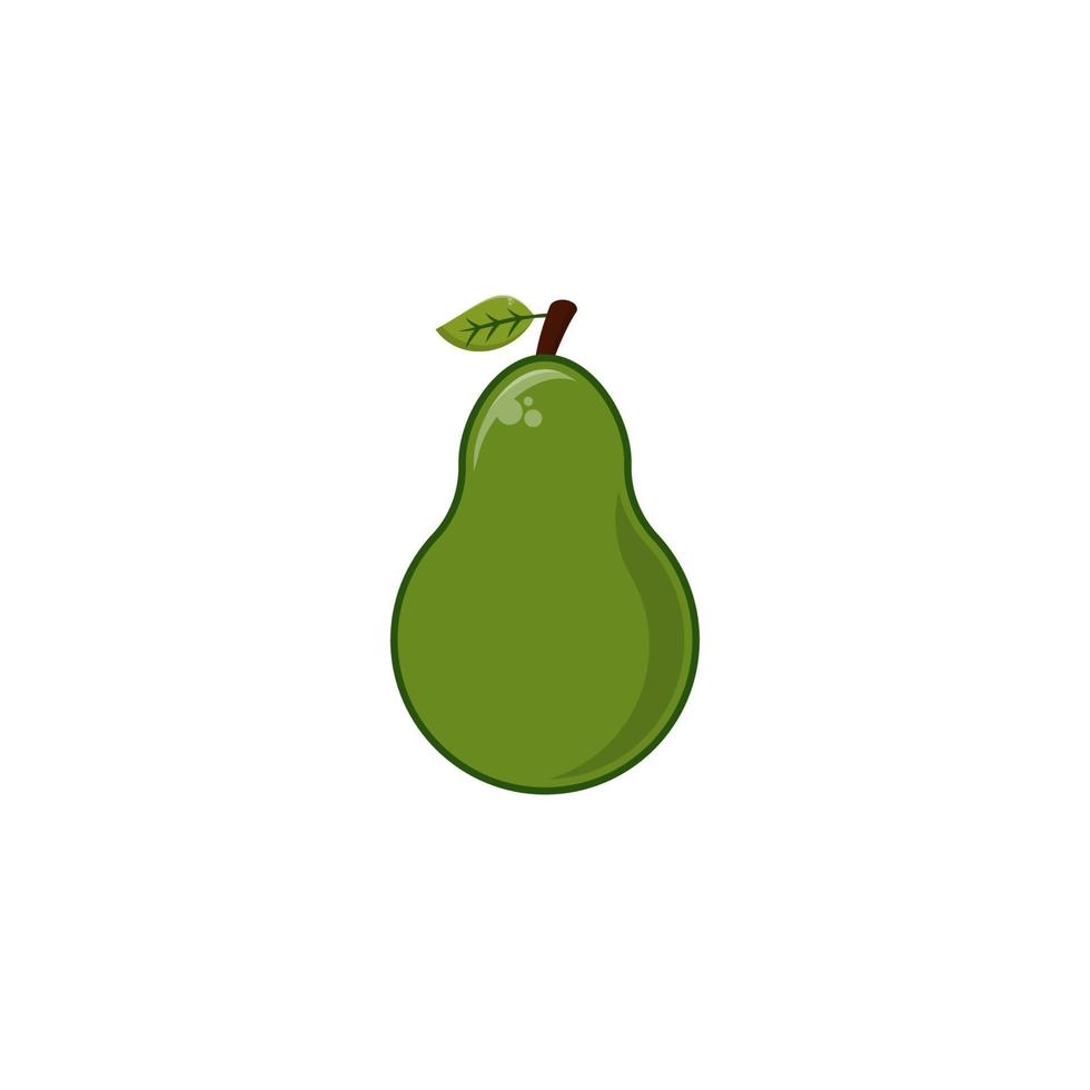 plantillas de diseño de vector de icono de fruta de aguacate sobre fondo blanco