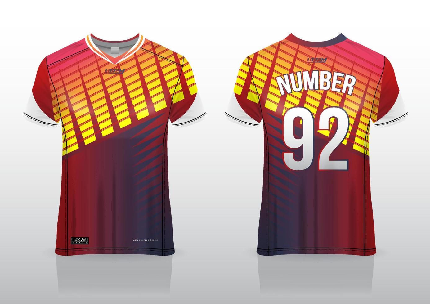 plantilla de deporte de camiseta de camiseta de fútbol vector