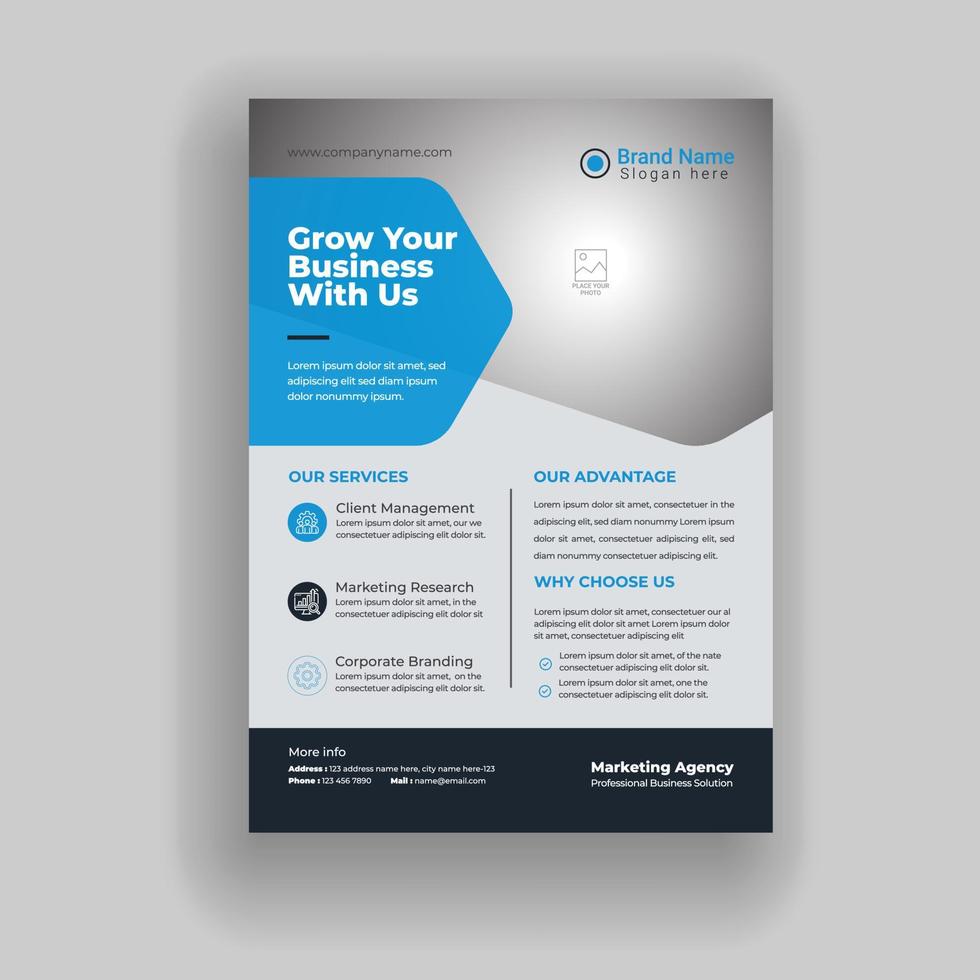 Business corporate flyer template vector