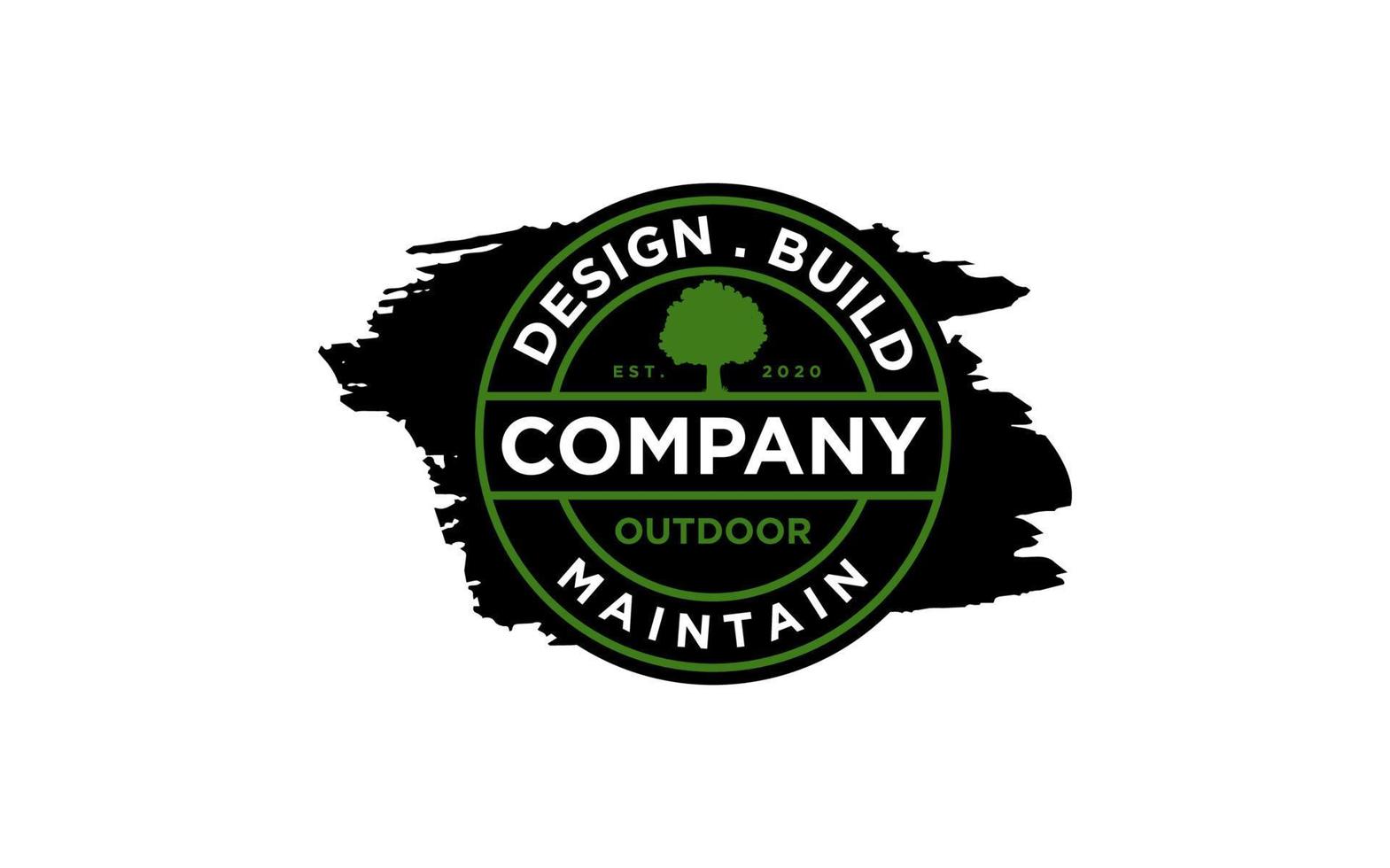 Outdoor View Logo Design Inspiration. Vector Illustration Trees. Modern Icon Design Vector Template with Line Style