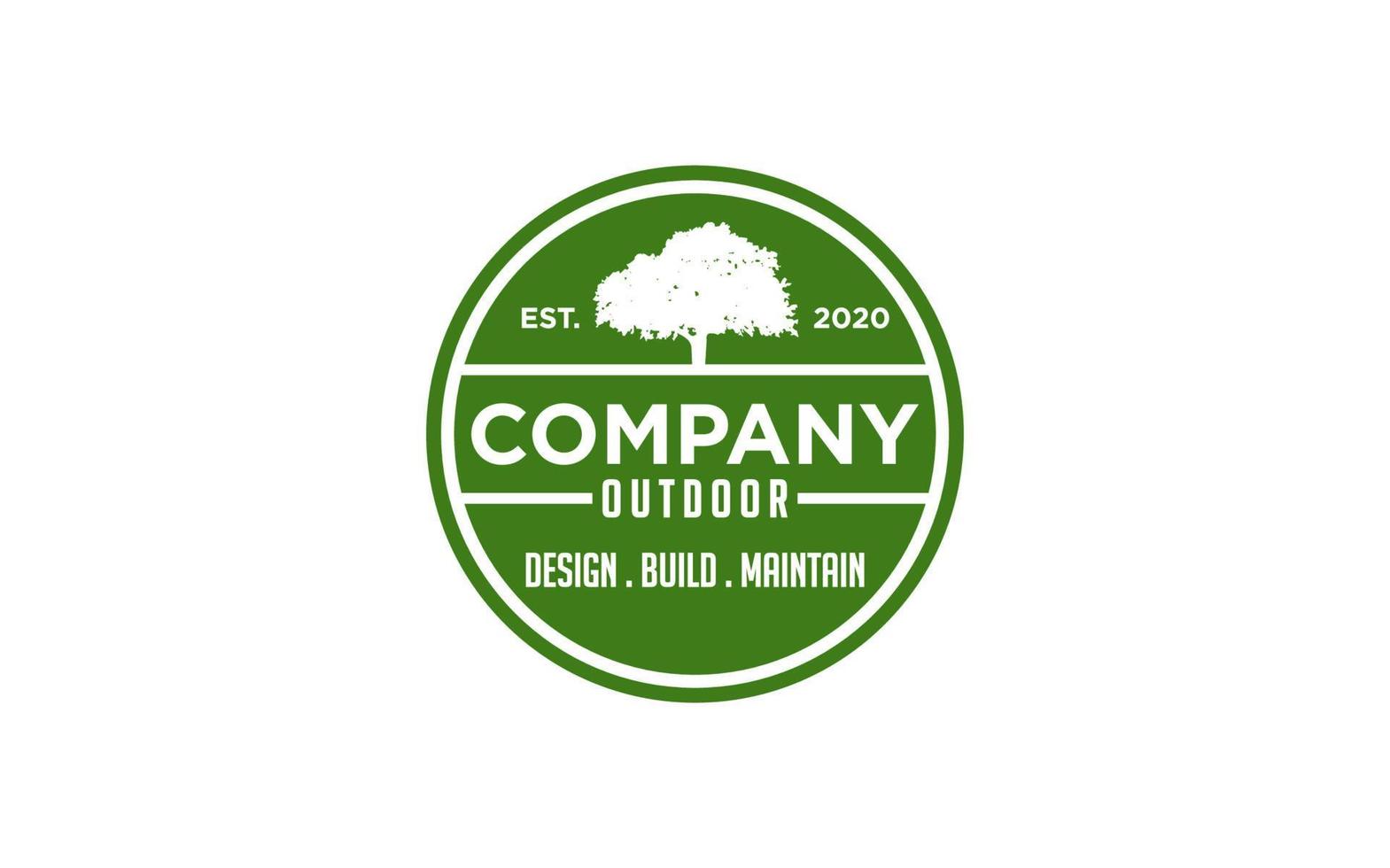 Outdoor View Logo Design Inspiration. Vector Illustration Trees. Modern Icon Design Vector Template with Line Style