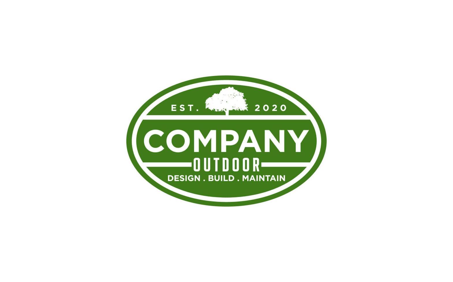 Outdoor View Logo Design Inspiration. Vector Illustration Trees. Modern Icon Design Vector Template with Line Style