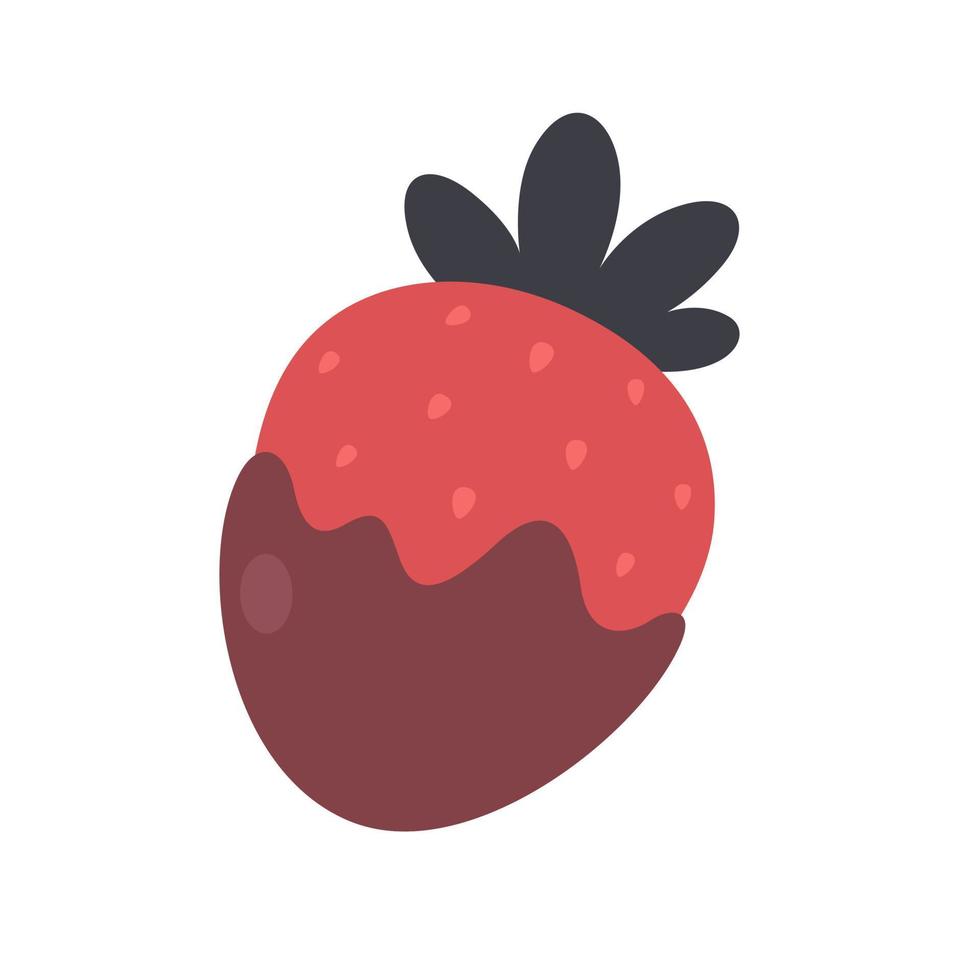 Strawberry in chocolate vector