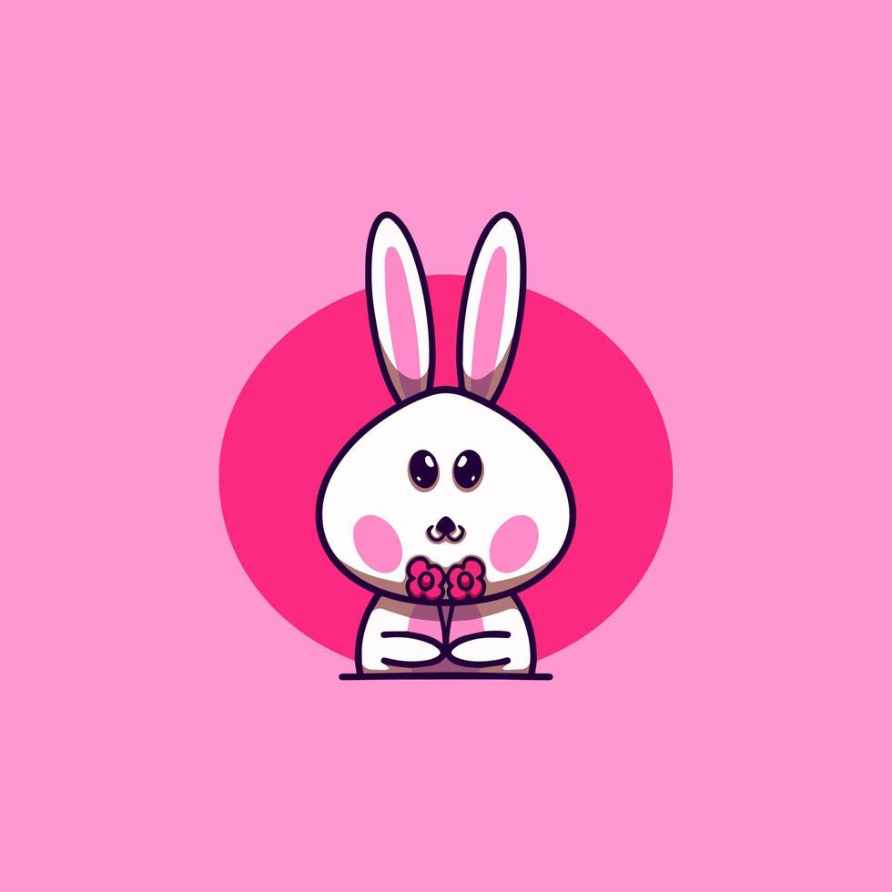 Cute Bunny Valentine vector