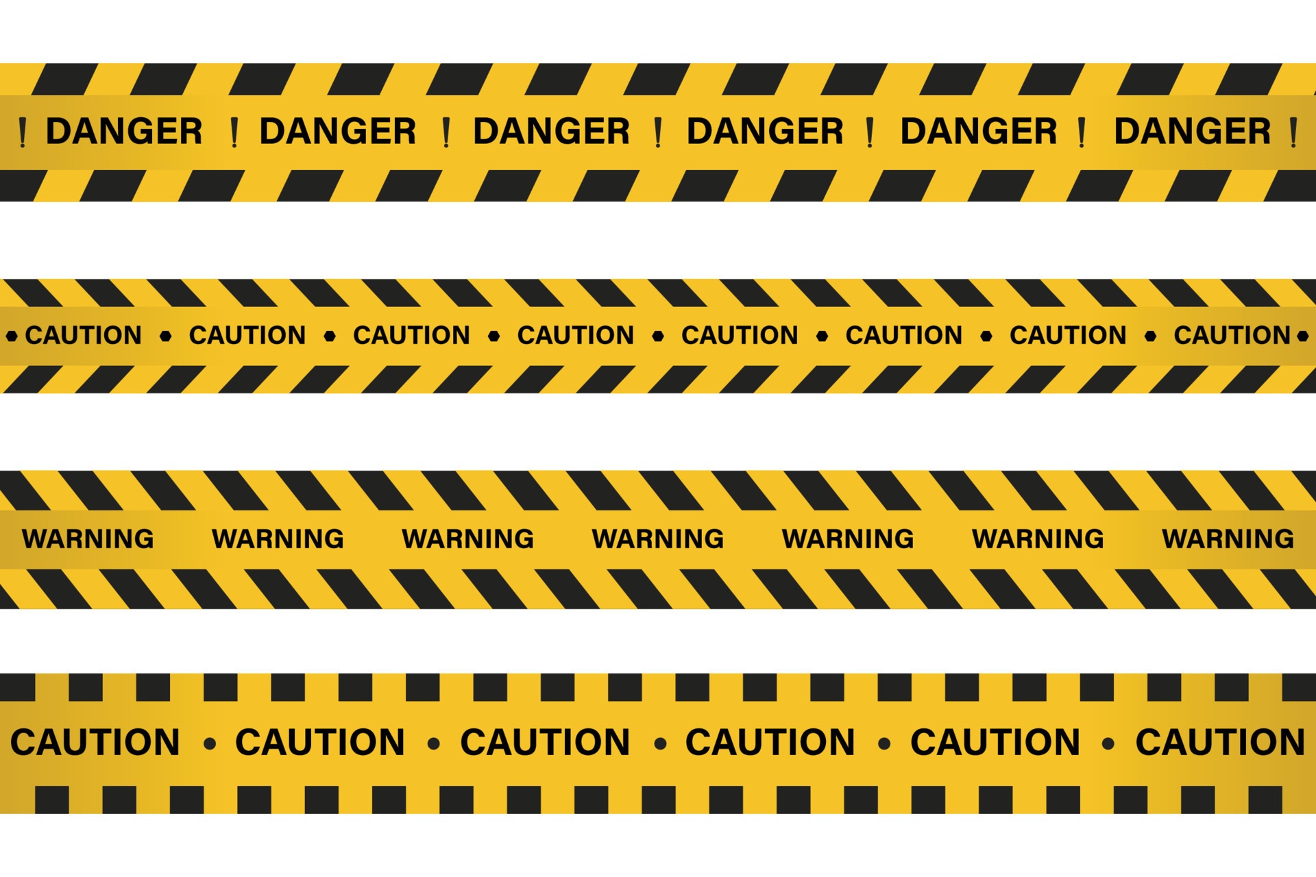 Warning, danger sign with yellow and black color. Caution sign for
