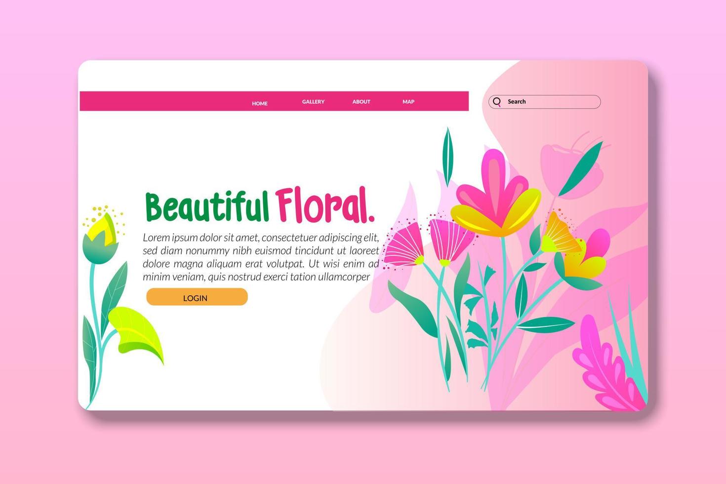 landing page or web page design templates for beauty, spa, wellness, natural products, cosmetics, body care. handraw  vector illustration concepts for website and mobile website development.