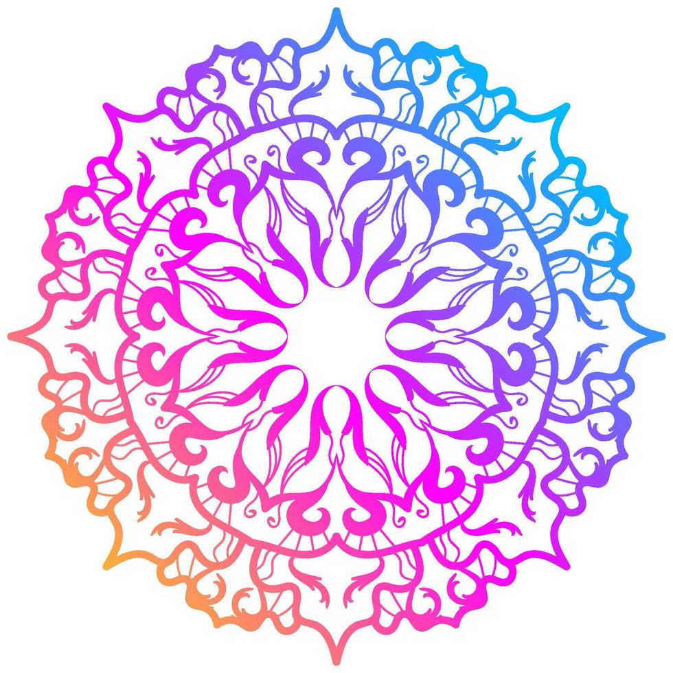 ornamento de mandala o diseño de fondo de flores. vector