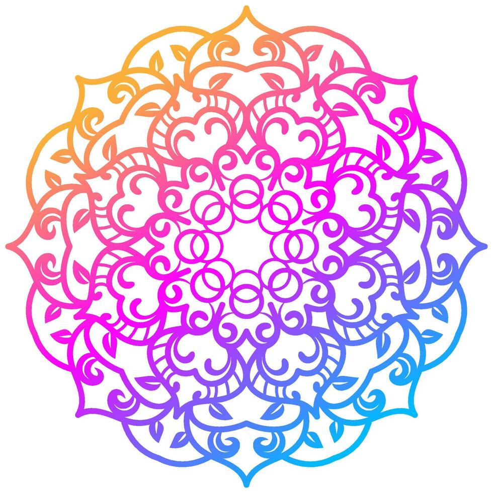 ornamento de mandala o diseño de fondo de flores. vector