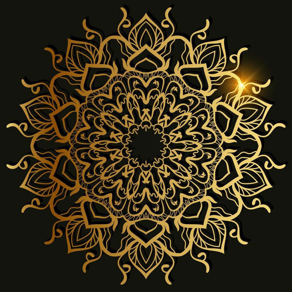 ornamento de mandala o diseño de fondo de flores. vector