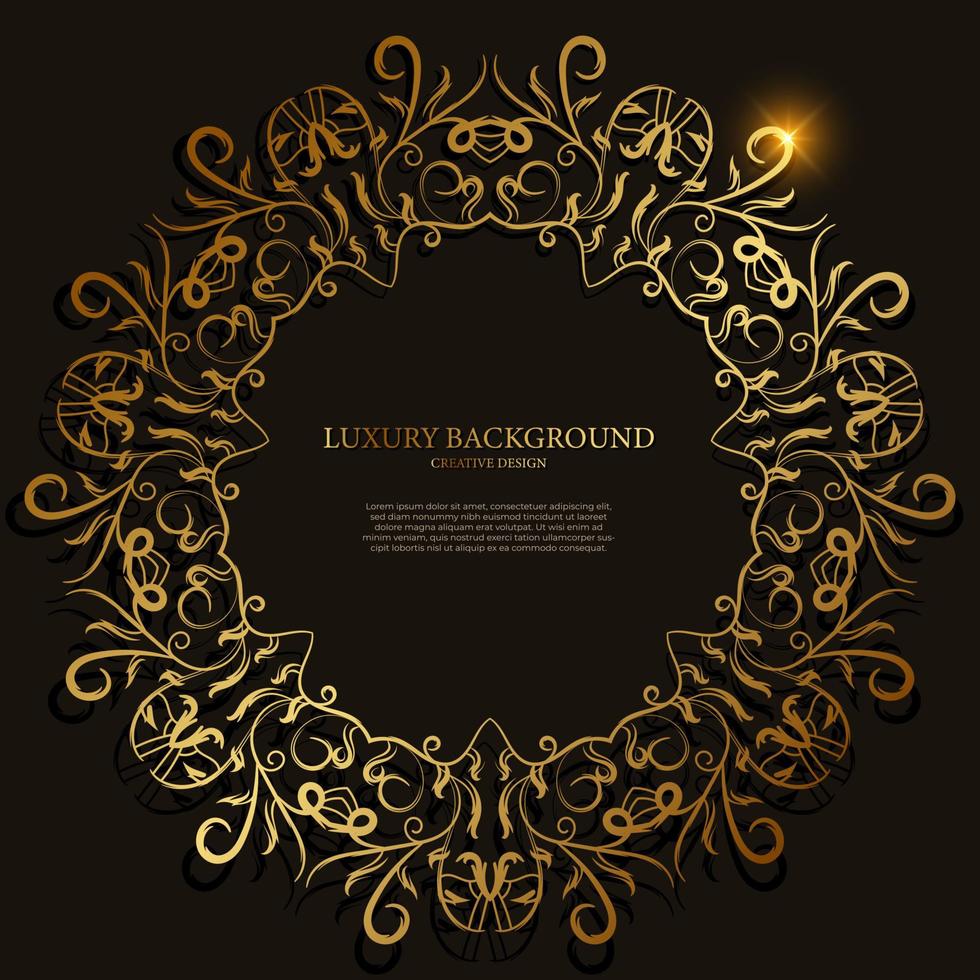 Mandala ornament or frame background design. vector