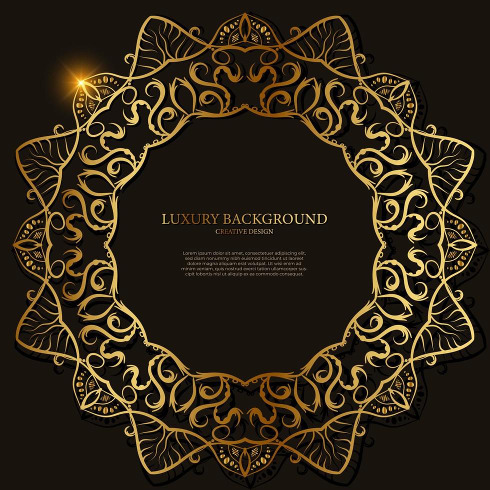 Mandala ornament or frame background design. vector