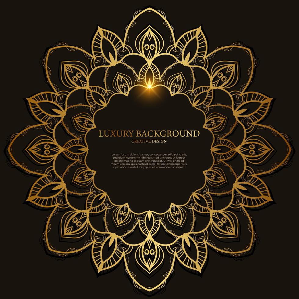Mandala ornament or frame background design. vector