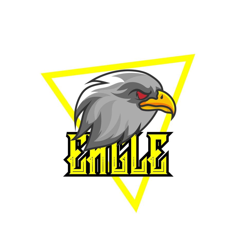 Logo animal emblem tournament eagle bird character esport. Mascot baseball game. mascot and esport logo design. easy to edit and customize vector