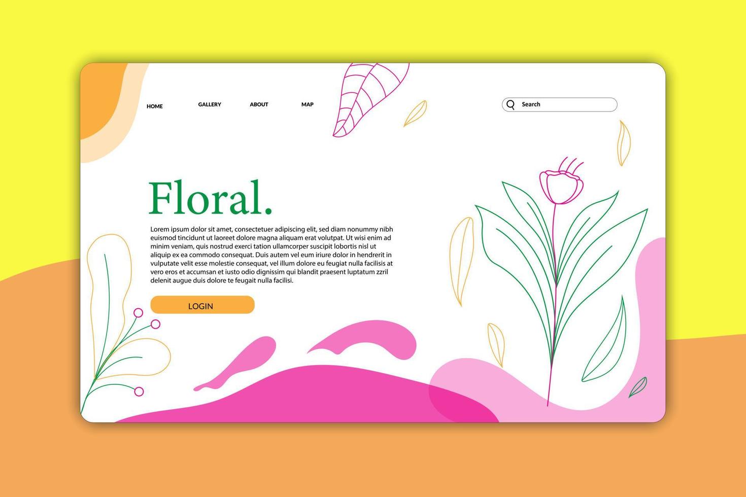 Design landing page or web page design templates for beauty, spa, wellness, natural products, cosmetics, body care. Gradient vector illustration concepts for website and mobile website development.