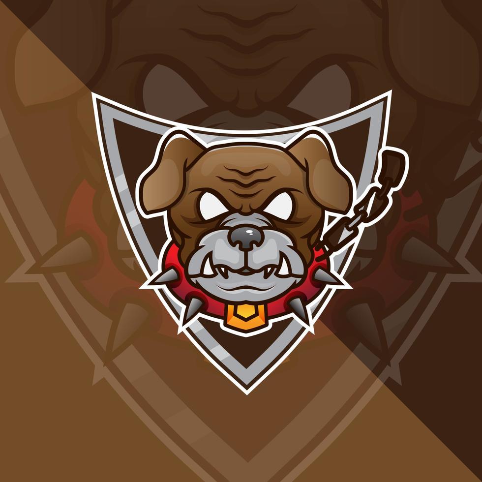 logotipo de mascota de esport de cabeza de perro para esport, juegos y deporte vector libre premium.