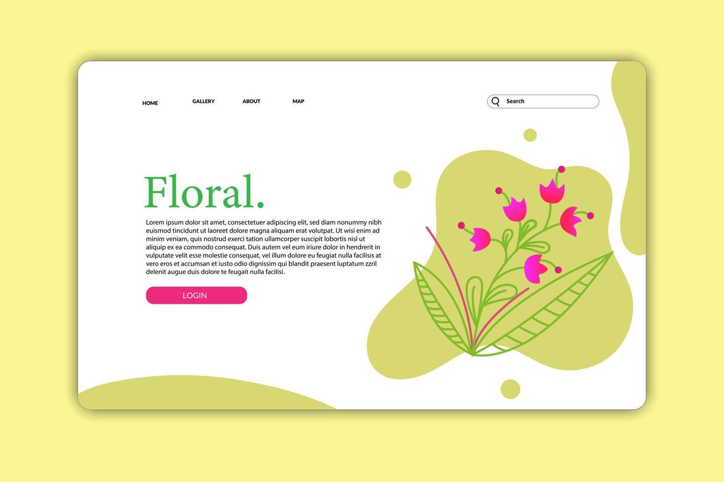 Design landing page or web page design templates for beauty, spa, wellness, natural products, cosmetics, body care. Gradient vector illustration concepts for website and mobile website development.