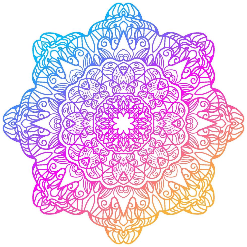 ornamento de mandala o diseño de fondo de flores. vector