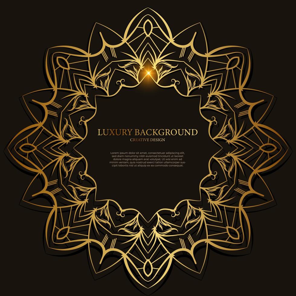 Mandala ornament or frame background design. vector
