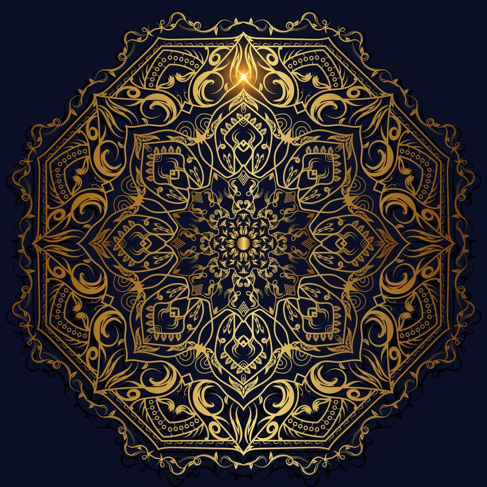 ornamento de mandala o diseño de fondo de flores. vector