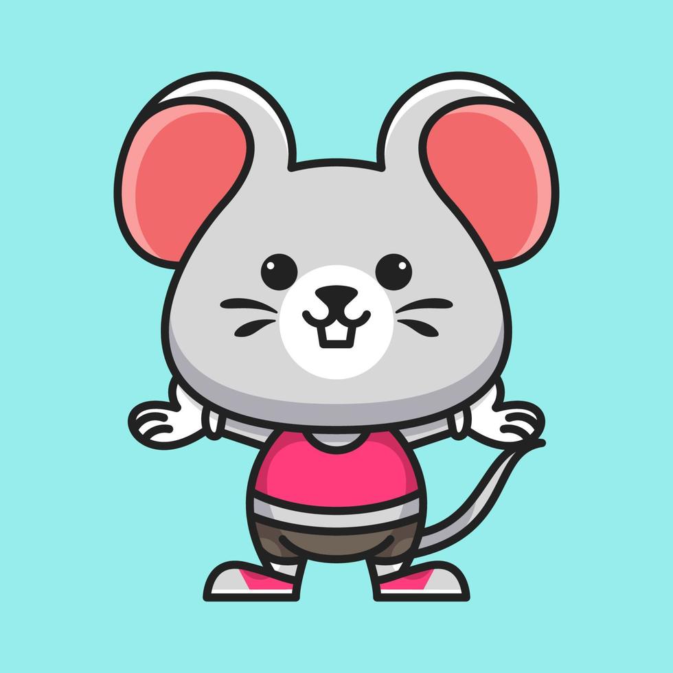 CUTE MOUSE MASCOT LOGO vector