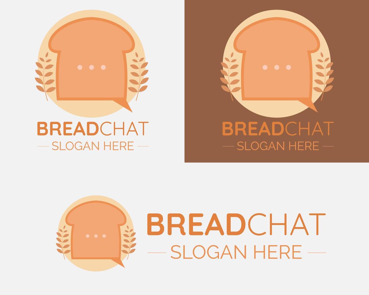 Illustration vector design of bread logo for business or company